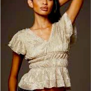 SHELLY LONDON VINTAGE PIECE LACE WHITE BUTTON UP TOP!❤️